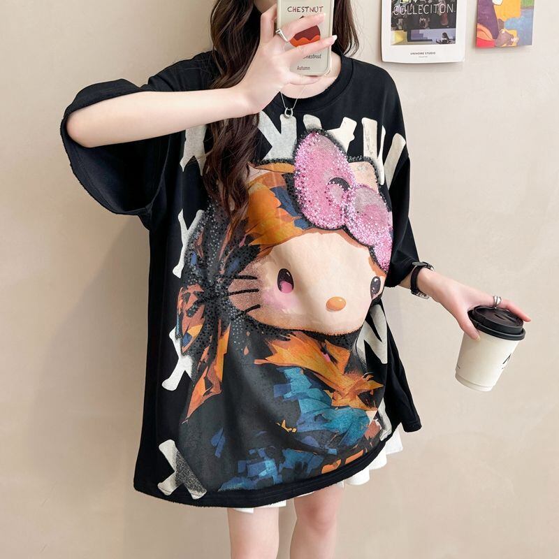 大人可愛い 好感度UP 海外トレンド カジュアル 全3色 半袖 Tシャツ ＜F-11121＞