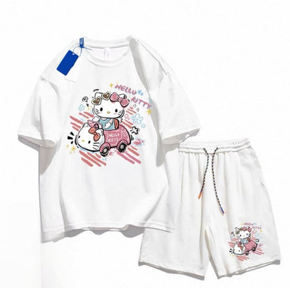 男女兼用 大注目 組み合わせやすい 半袖 Tシャツ＋パンツ セットアップ F-13167