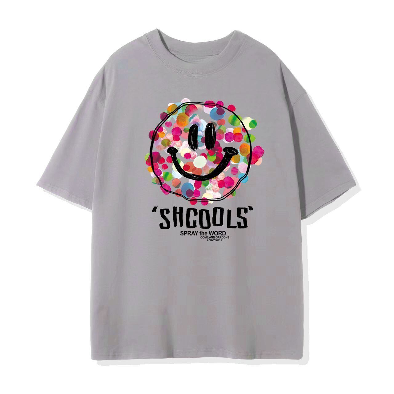 話題沸騰中 スマイリー カジュアル 半袖 Tシャツ <F-8651>