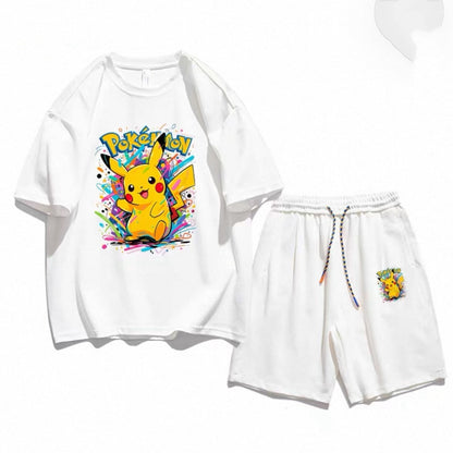 男女兼用 ユニセックス Tシャツ & ショーツ セットアップ F-13207