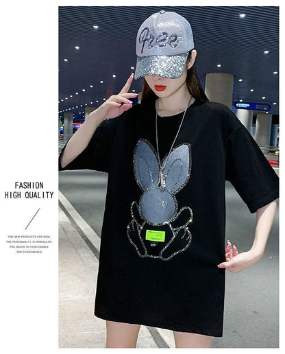 着回し力抜群 ホットダイヤモンド 新作 全2色 半袖Tシャツ カットソー ＜F-8703＞