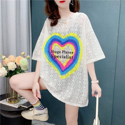 デザイン感   チャーミング Tシャツ カットソー＜F-3115＞