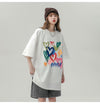 売り切れ必至 プリント ファッション 4色選択 半袖Tシャツ＜F-8594＞