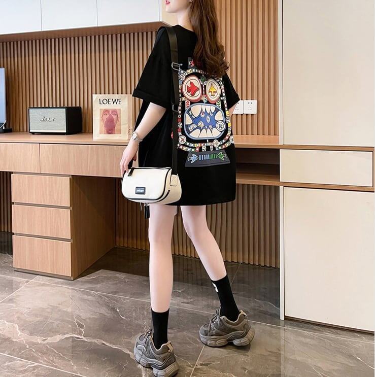 パーソナライズされたプリント半袖Tシャツ<F-5036>