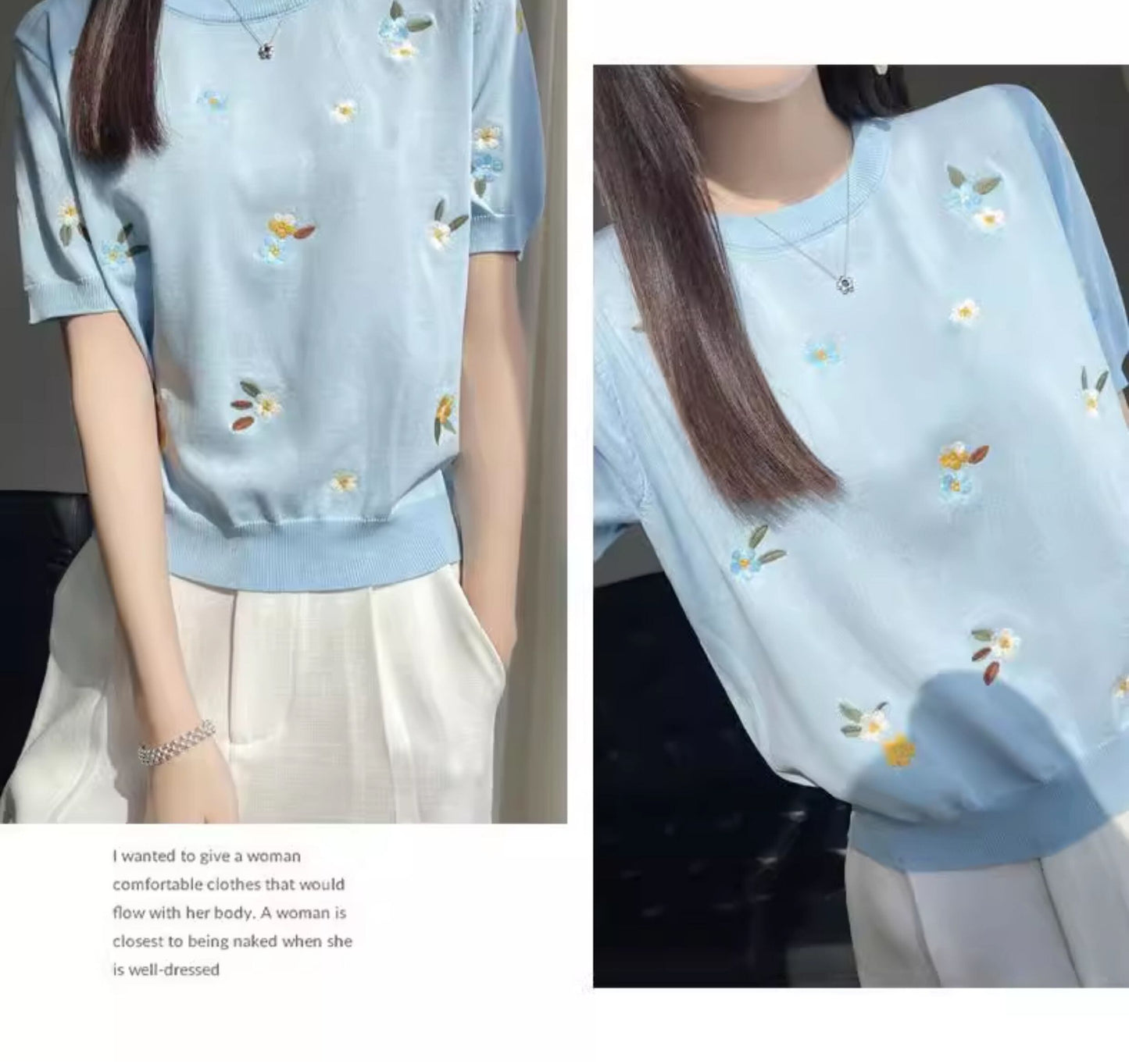 絶対流行 大好評 エレガント 好感度UP カジュアル 全4色 Tシャツ＜F-12054＞