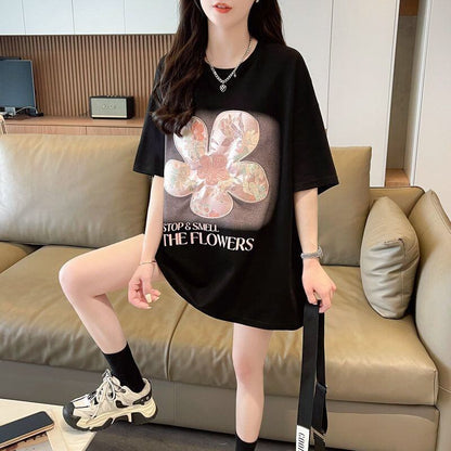 超人気 切り替え カジュアル プリント全3色 半袖Tシャツ カットソー ＜F-8609＞