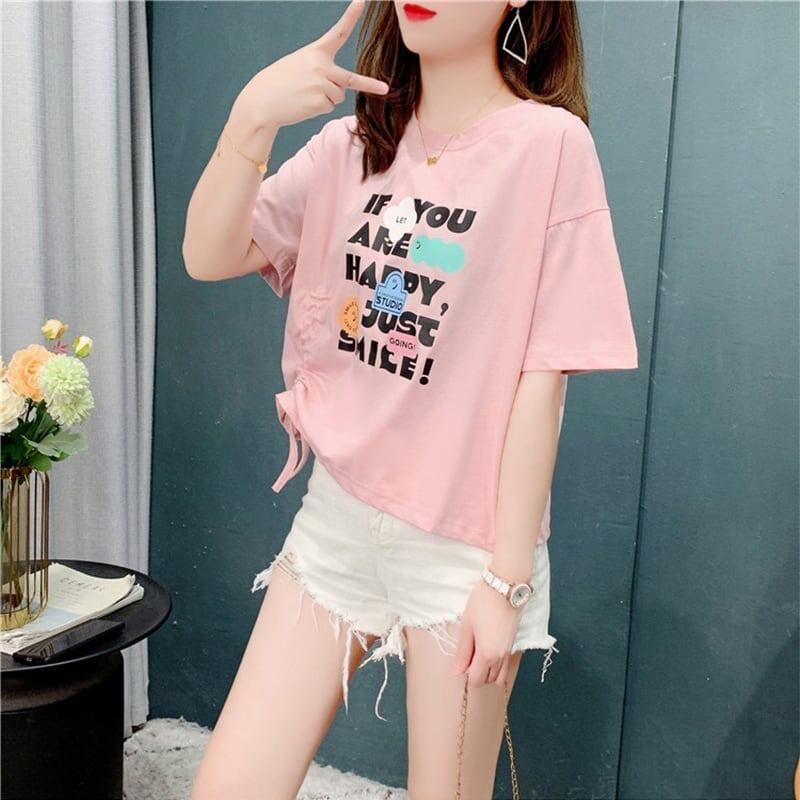 個性的なデザイン   一目惚れ Tシャツ カットソー＜F-3671＞
