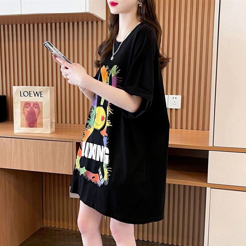 着回し力抜群 キュート カジュアル プリント 半袖Ｔシャツ全2色 <F-8550>