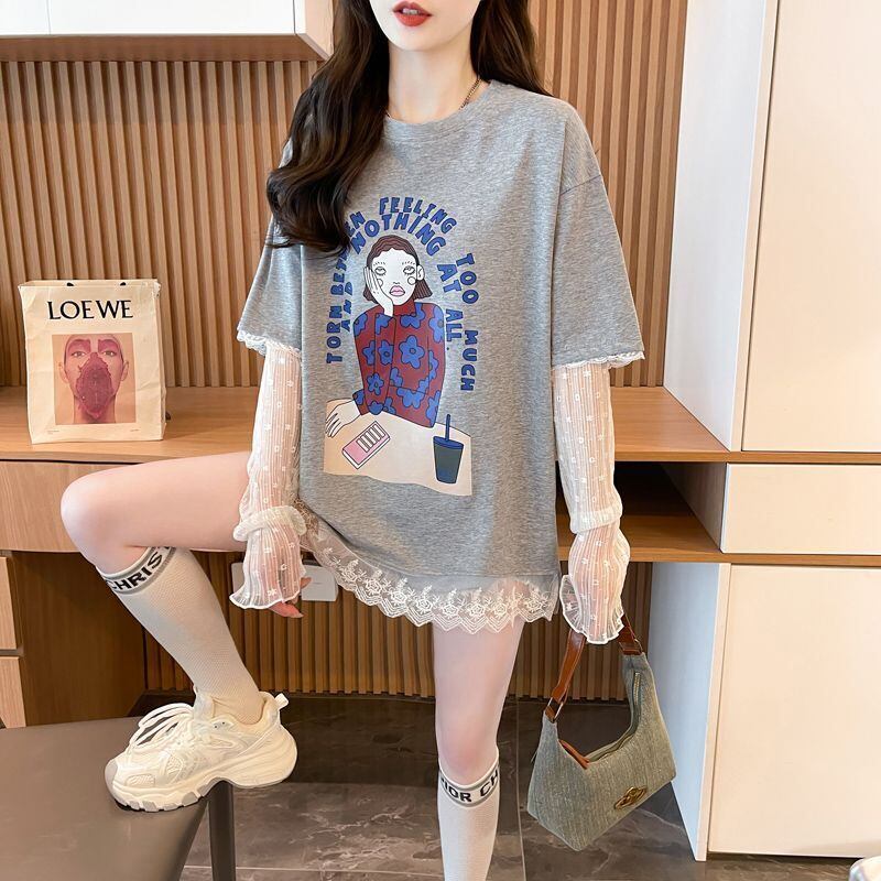 美人度アップ 絶対流行 今季マストバイ 早い者勝ち カジュアル Tシャツ<F-11701>