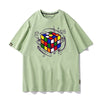 カジュアル プリント アバンギャルド 全7色 半袖 Tシャツ <F-11536>
