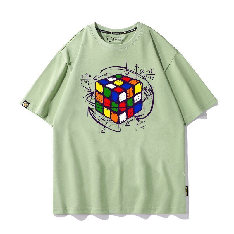 カジュアル プリント アバンギャルド 全7色 半袖 Tシャツ <F-11536>