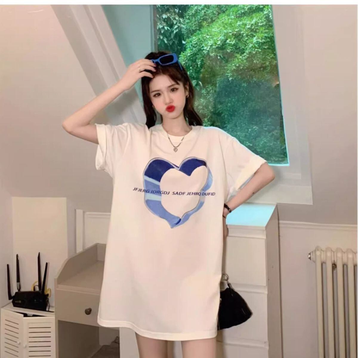 売り切れ必至 カジュアル 上質 ファッション プリント 半袖Tシャツ＜F-8586＞