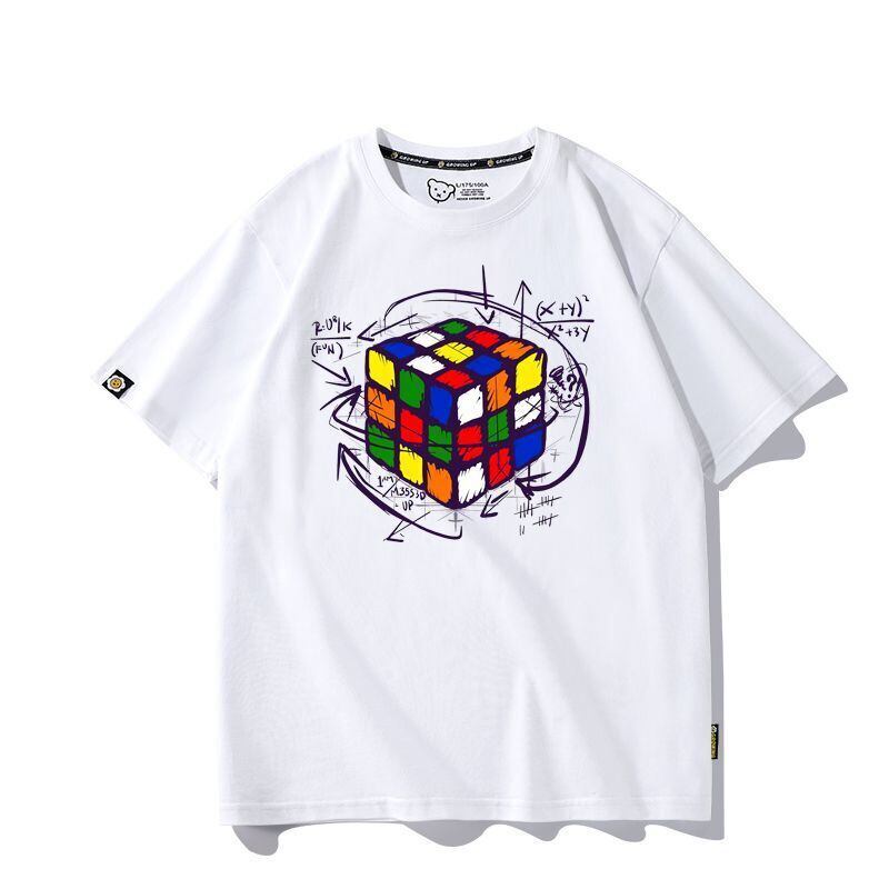 カジュアル プリント アバンギャルド 全7色 半袖 Tシャツ <F-11536>