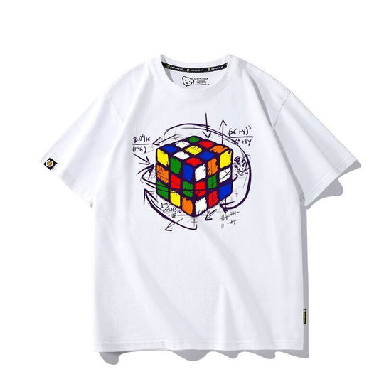 カジュアル プリント アバンギャルド 全7色 半袖 Tシャツ <F-11536>