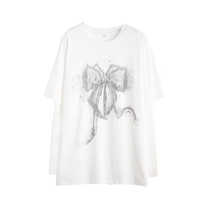 話題沸騰中 レイヤード風 美人度アップ ルーズ Tシャツ ＜F-8707＞