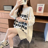 ファッション 切り替え 個性派 プリント 3色選択 半袖Tシャツ＜F-8548＞