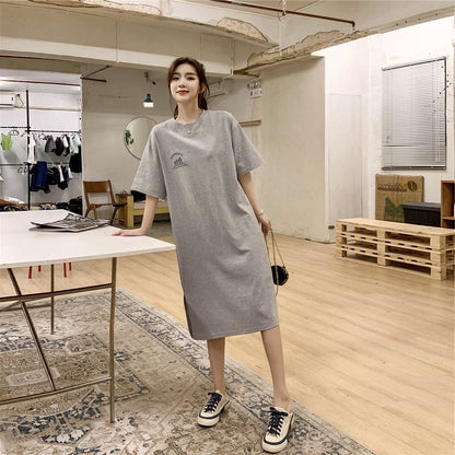 美人度アップ プリント チャーミング Tシャツ カットソー ワンピース＜F-3602＞