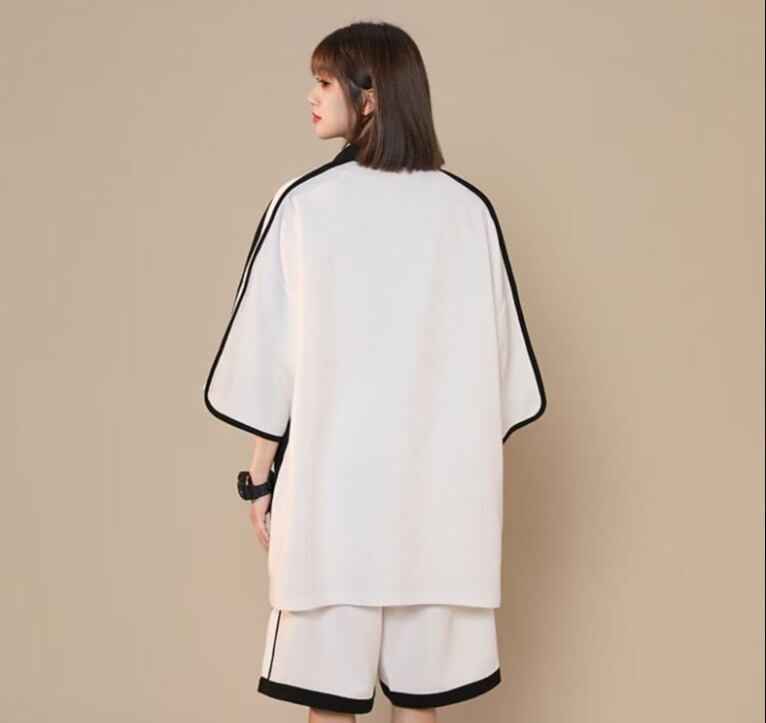 定番シンプル 半袖Ｔシャツⅹパンツセット 絶対流行 男女兼用F-6538