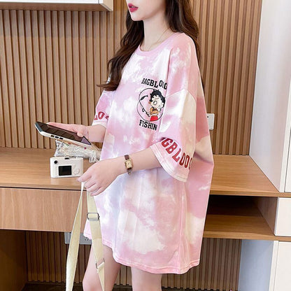 【半額！期間限定！！】超人気 プリント ロゴ ゆったり 3色 半袖Tシャツ＜F-8348＞