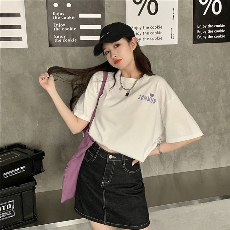 デザイン感   チャーミング Tシャツ カットソー＜F-3538＞