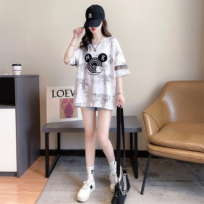 デザインセンス重工業ホットダイヤモンドパーソナライズされた漫画半袖Tシャツ、夏の新しいスタイル<F-2924>
