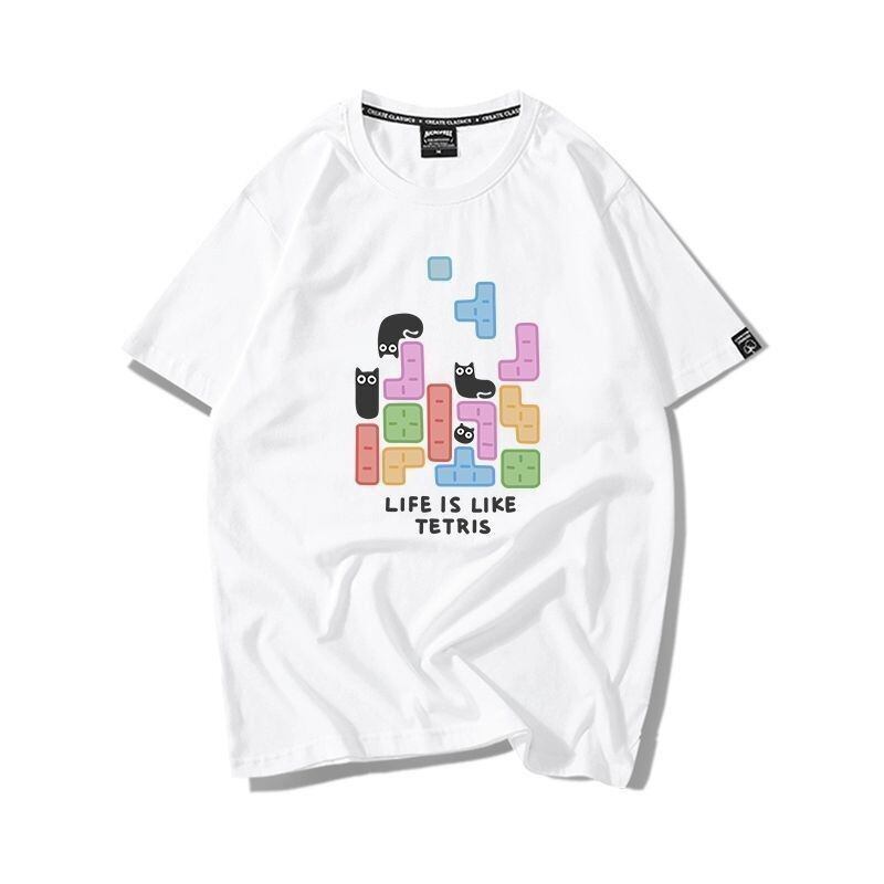 活躍する優秀アイテム 着心地良い カジュアル プリント 全8色 半袖Tシャツ 男女兼用F-9321