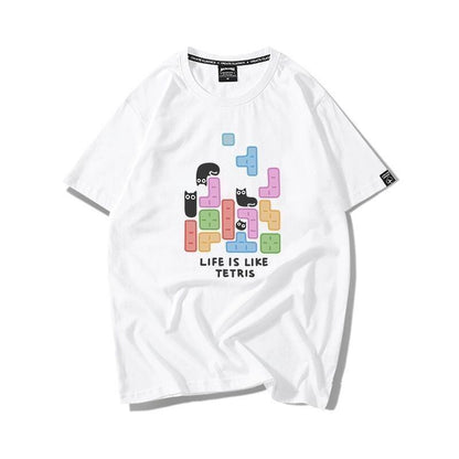 活躍する優秀アイテム 着心地良い カジュアル プリント 全8色 半袖Tシャツ 男女兼用F-9321