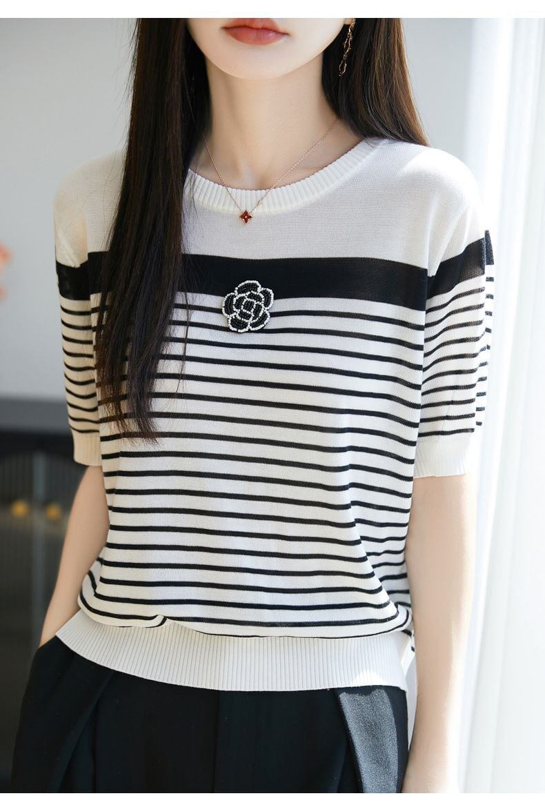 定番シンプル 売り切れ必至 着回し力抜群 全2色 Tシャツ <F-11938>