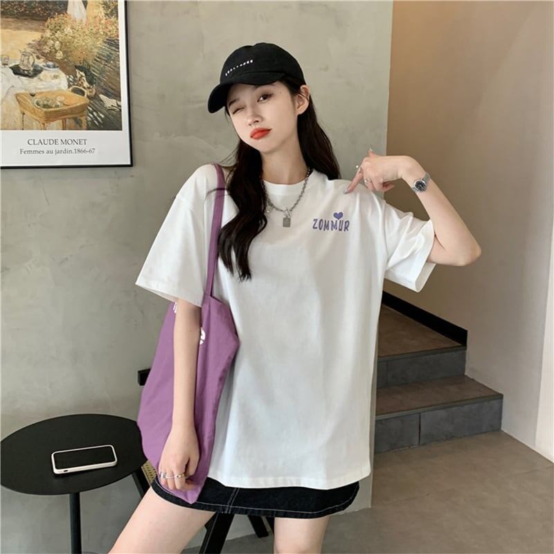 デザイン感   チャーミング Tシャツ カットソー＜F-3538＞
