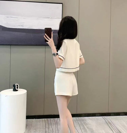 美人度アップ エレガント 絶対流行 上質 半袖Ｔシャツⅹパンツセット<F-6609>