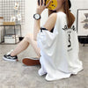 絶対欲しい ゆったり デザイン性抜群 ダブルプリント 2色半袖Tシャツ＜F-9087＞