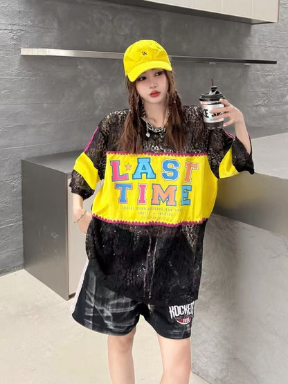 美人度アップ 早い者勝ち 絶対流行 カジュアル 2色選択 Tシャツ<F-11676>