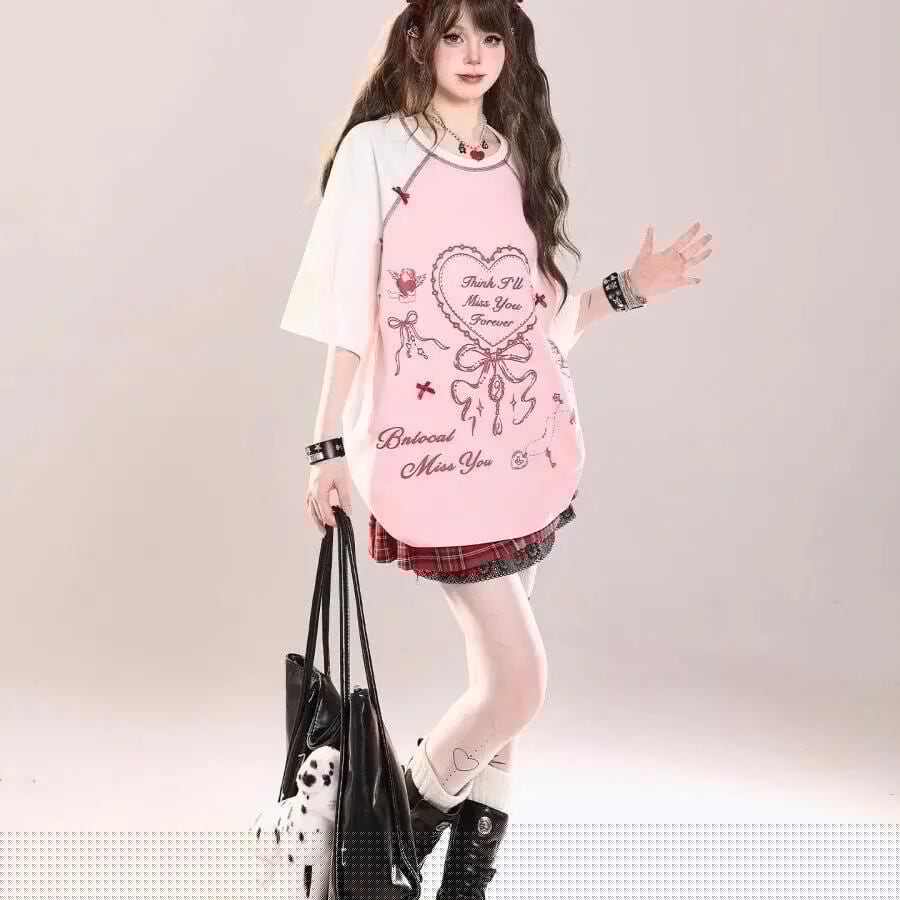 スウィート 絶対流行 今季マストバイ 早い者勝ち カジュアル 2色選択 Tシャツ<F-11665>