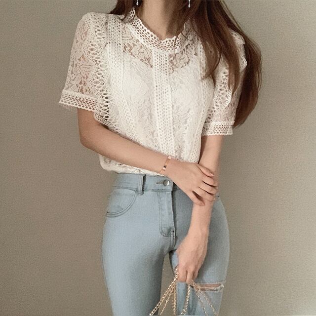 美人度アップ プリント ファッション ゆったり 全4色 半袖 Tシャツ＜F-11784＞