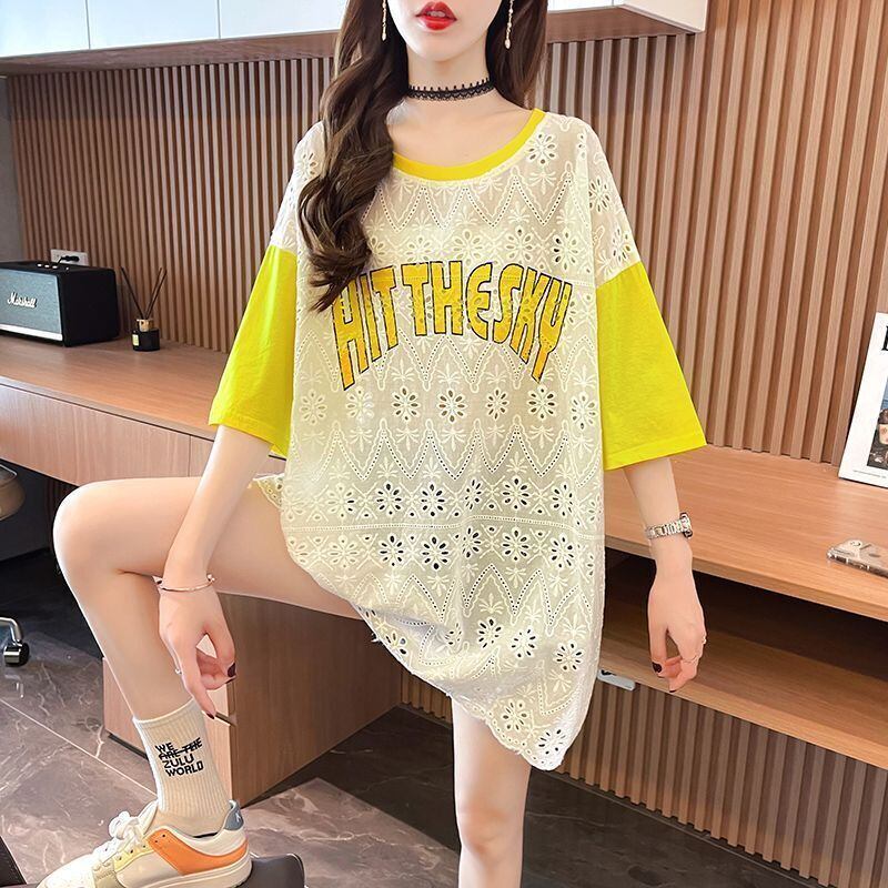 気質満点 ラウンドネック キュート 半袖Tシャツ ＜F-8647＞