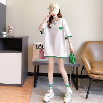 ファッション 3色選択可 シンプル 切り替え Tシャツ カットソー＜F-3070＞
