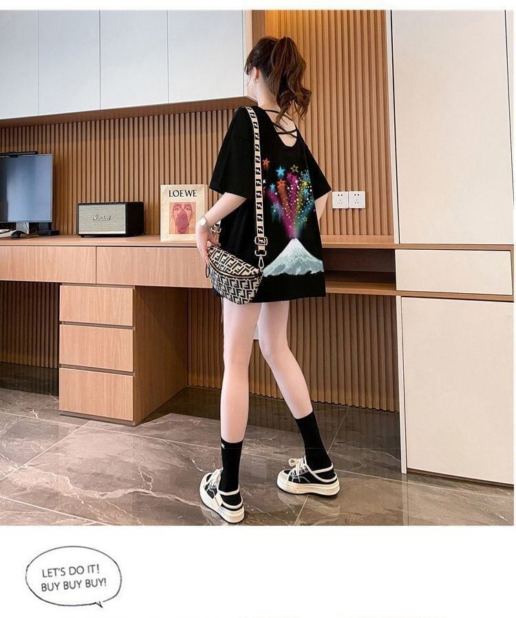 デザイン性と素材感を兼ね備えたゆったり半袖Tシャツ<F-2948>