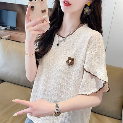 美人度アップ スウィート キュート 5色選択 半袖Tシャツ＜F-8578＞