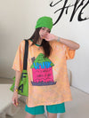 個性派 売れ筋 おすすめ 絶対流行 早い者勝ち カジュアル 2色選択 Tシャツ<F-11373>