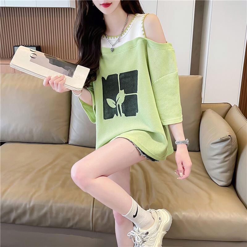 好感度100％ ラウンドネック キュート 半袖 Tシャツ ＜F-8628＞