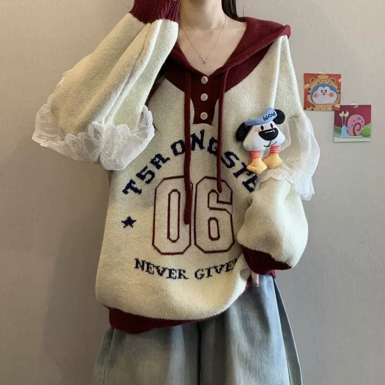 美人度アップ  個性的なデザイン トレンドアイテム 2色選択 男女兼用 スウェットF-12417