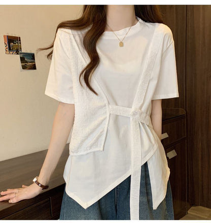 売れ筋 着回し力抜群 定番シンプル 売り切れ必至 全2色 Tシャツ <F-11999>