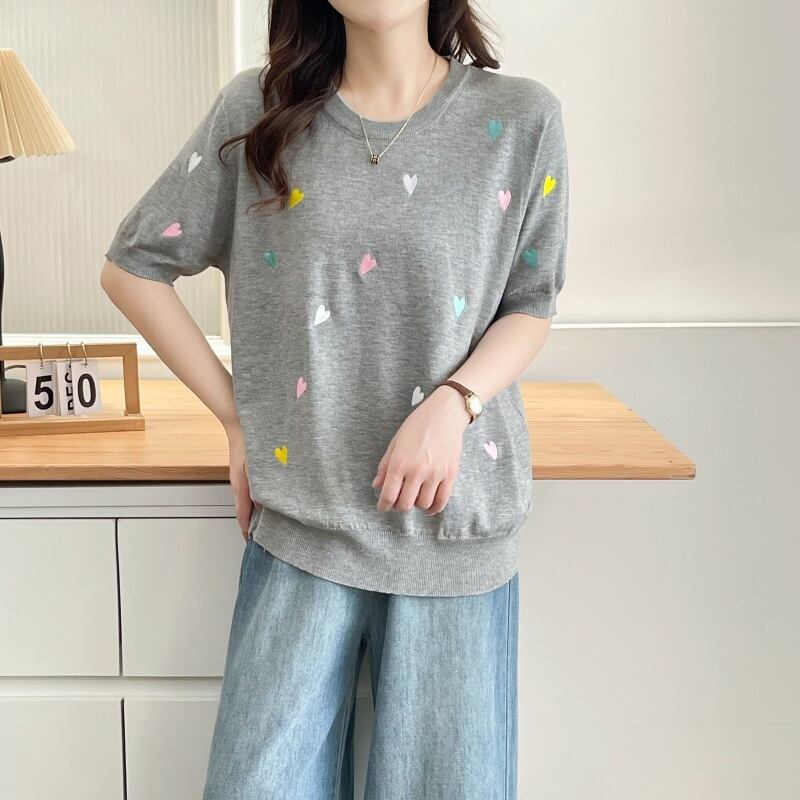 大活躍 好感度UP 海外トレンド カジュアル 全3色 半袖 Tシャツ ＜F-12038＞
