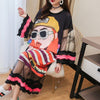 【ランキング上位】プリント   お洒落 ロングTシャツワンピース ＜F-887＞