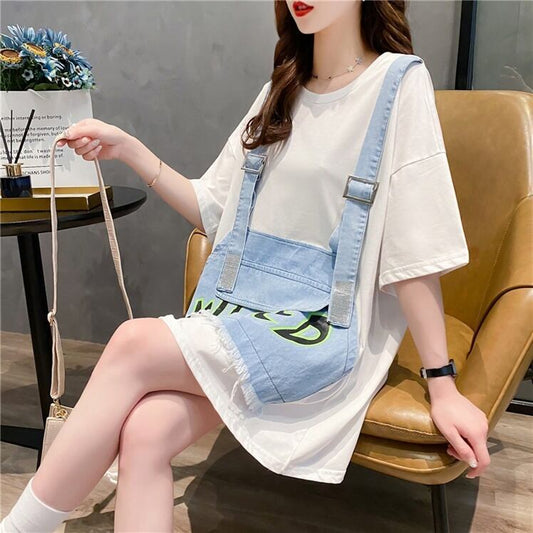 絶対欲しい カジュアル 上質 レイヤード風 全3色 半袖Tシャツ カットソー ＜F-8668＞