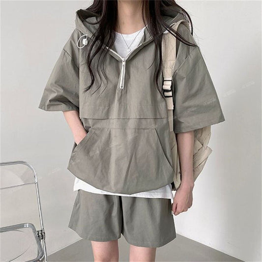 今季マストバイ カジュアル 真夏も快適 4色 半袖 Tシャツ ショートパンツ セットアップ ＜F-11156＞