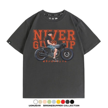 ファッション感満々 着心地良い 全8色 半袖 Tシャツ F-13139