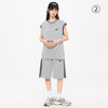売り切れ必至 ファッション 超人気 男女兼用 ノースリーブＴシャツⅹパンツセット全5色<F-8754>