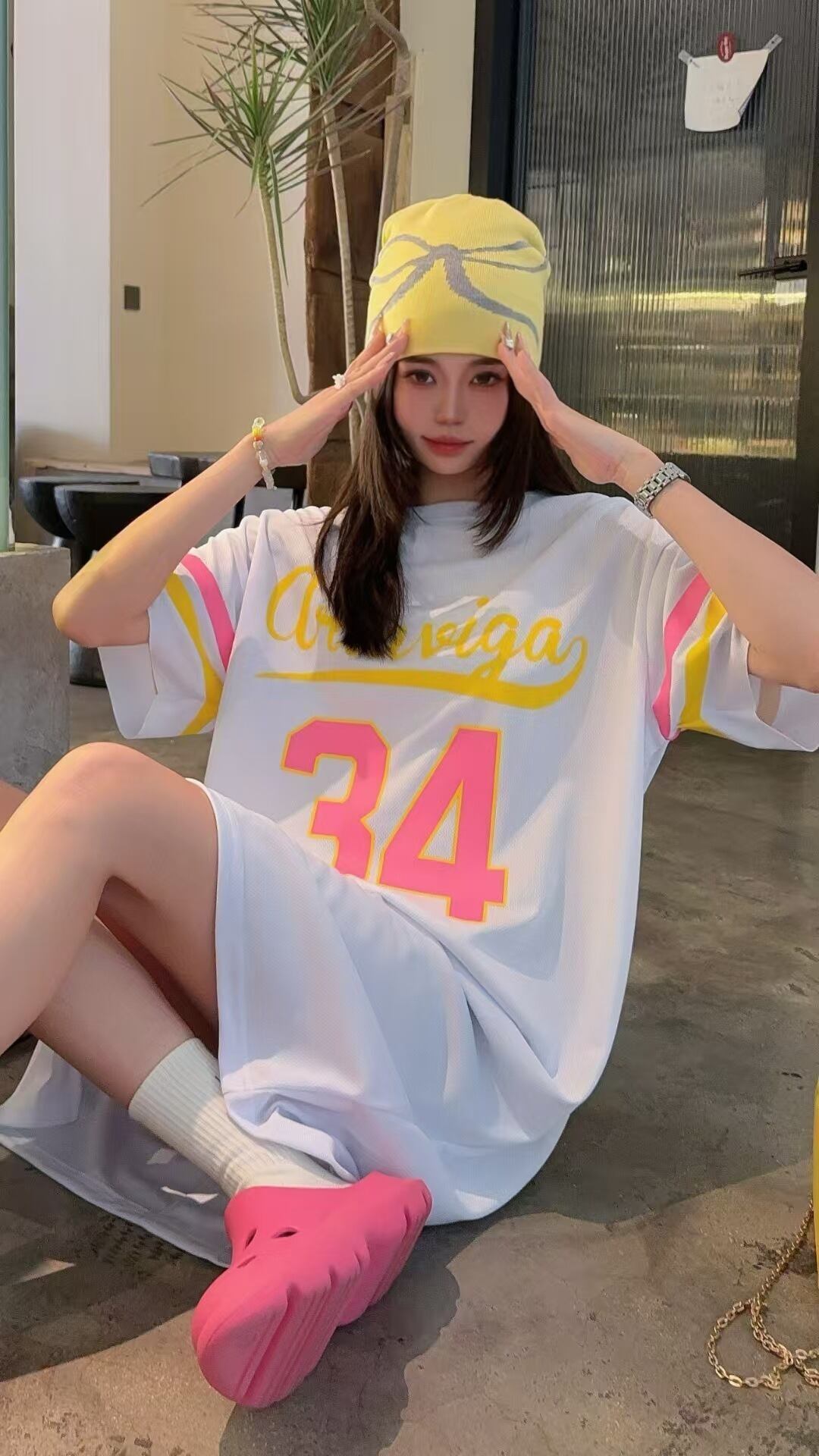 美人度アップ 好感度UP 海外トレンド カジュアル 全3色 半袖 Tシャツ ＜F-11555＞