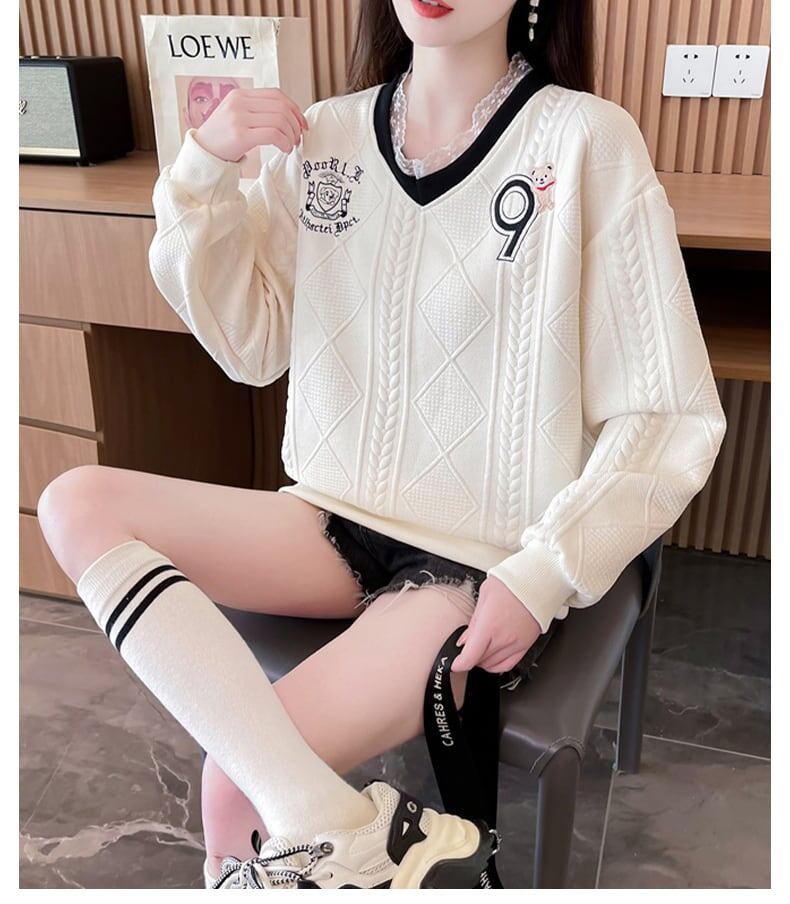 好感度UP 切り替え スタイルアップ レイヤード風 全3色 パーカー＜F-9665＞